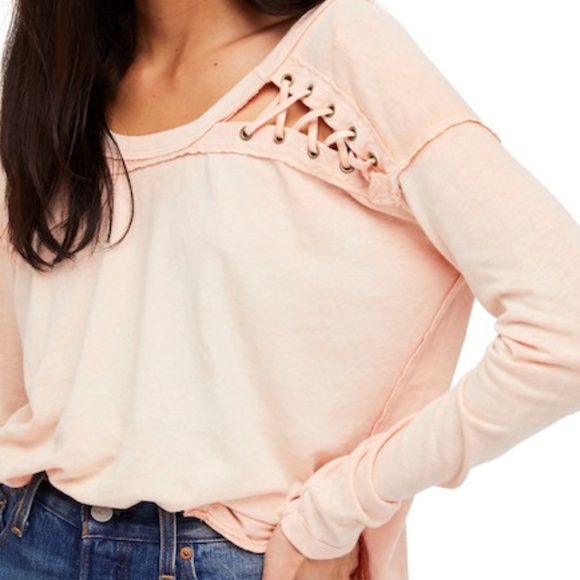 Free People Tops - NWT Free People First Love Lattice Blend Tee